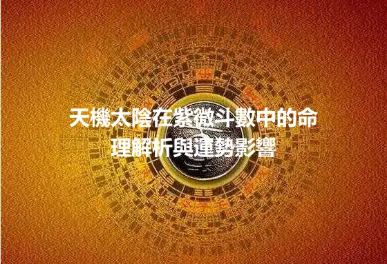 天機太陰在紫微斗數中的命理解析與運勢影響