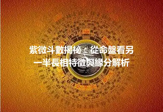 紫微斗數揭祕：從命盤看另一半長相特徵與緣分解析