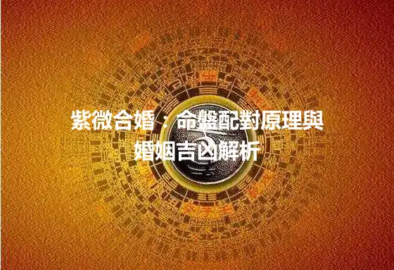 紫微合婚：命盤配對原理與婚姻吉凶解析