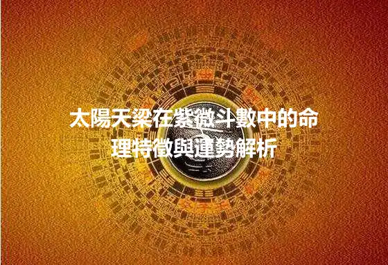 太陽天梁在紫微斗數中的命理特徵與運勢解析