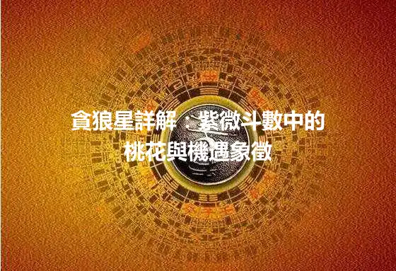 貪狼星詳解：紫微斗數中的桃花與機遇象徵