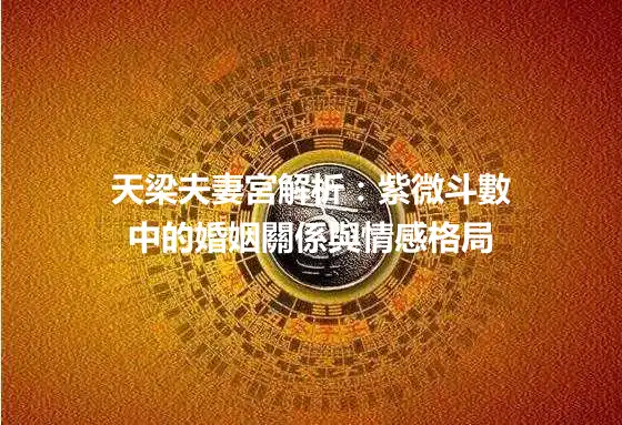 天梁夫妻宮解析：紫微斗數中的婚姻關係與情感格局