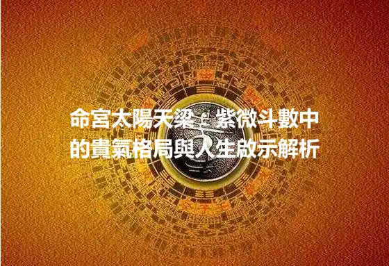 命宮太陽天梁：紫微斗數中的貴氣格局與人生啟示解析