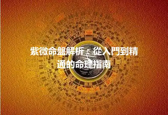 紫微命盤解析：從入門到精通的命理指南