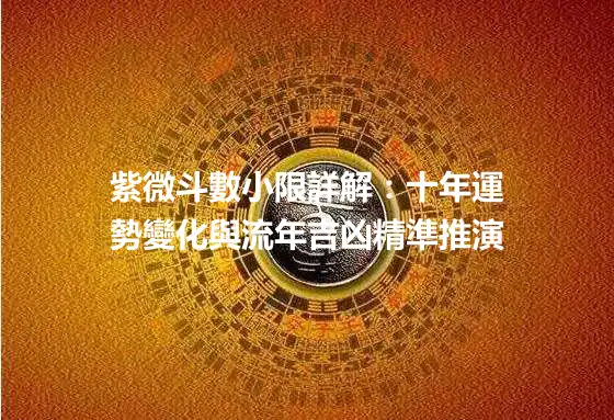 紫微斗數小限詳解：十年運勢變化與流年吉凶精準推演