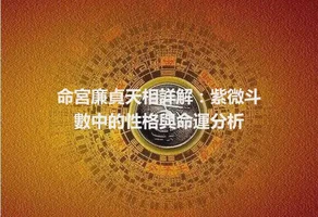 命宮廉貞天相詳解：紫微斗數中的性格與命運分析