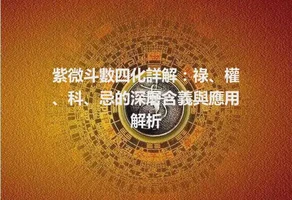紫微斗數四化詳解：祿、權、科、忌的深層含義與應用解析