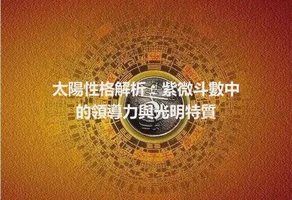 太陽性格解析：紫微斗數中的領導力與光明特質