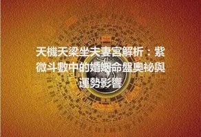 天機天梁坐夫妻宮解析：紫微斗數中的婚姻命盤奧祕與運勢影響