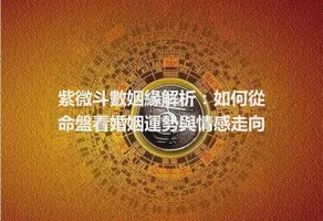 紫微斗數姻緣解析：如何從命盤看婚姻運勢與情感走向