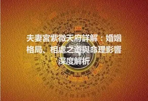 夫妻宮紫微天府詳解：婚姻格局、相處之道與命理影響深度解析