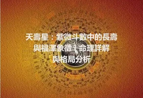 天壽星：紫微斗數中的長壽與福澤象徵 | 命理詳解與格局分析