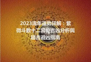 2023流年運勢詳解：紫微斗數十二宮位吉凶分析與趨吉避凶指南
