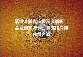 紫微斗數寡宿星深度解析：命盤孤克特質、情感格局與化解之道