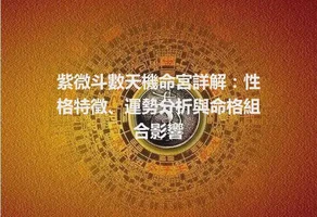 紫微斗數天機命宮詳解：性格特徵、運勢分析與命格組合影響