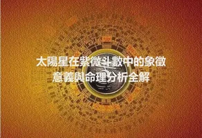 太陽星在紫微斗數中的象徵意義與命理分析全解