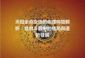 天相坐命女性的命理特徵解析：紫微斗數中的格局與運勢發展