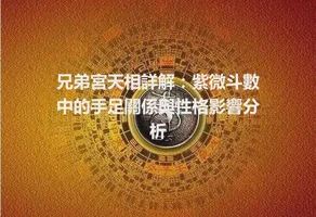 兄弟宮天相詳解：紫微斗數中的手足關係與性格影響分析