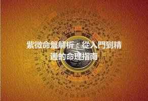 紫微命盤解析：從入門到精通的命理指南